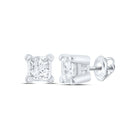 14K White Gold Modern Diamond Earrings with Natural Sparkle - Splendid Jewellery