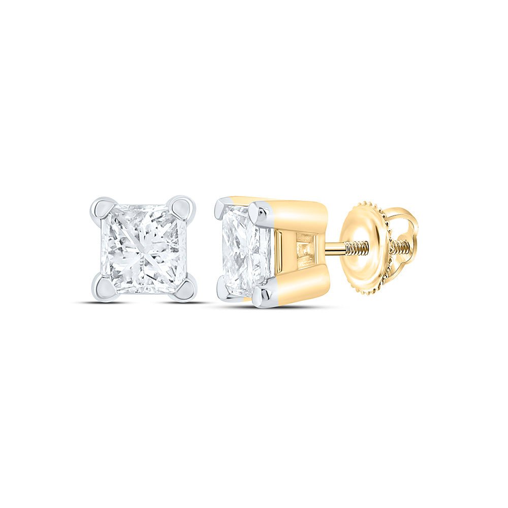 14K Yellow Gold Gift - Ready Diamond Earrings with Fine Detail - Splendid Jewellery