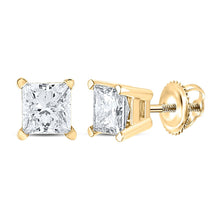 Load image into Gallery viewer, 14K Yellow Gold Modern Diamond Earrings with Elegant Styling - Splendid Jewellery