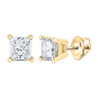 14K Yellow Gold Modern Diamond Earrings with Elegant Styling - Splendid Jewellery