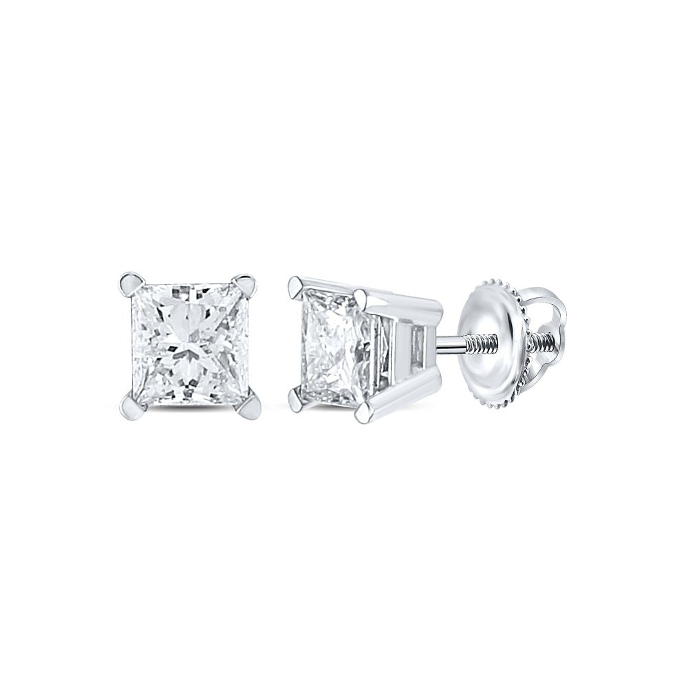 14K White Gold Diamond Earrings for Everyday Wear with Natural Sparkle - Splendid Jewellery