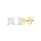 14K Yellow Gold Diamond Earrings for Everyday Wear with Fine Detail - Splendid Jewellery