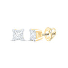 14K Yellow Gold Diamond Earrings for Everyday Wear with Fine Detail - Splendid Jewellery