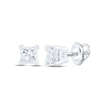 Load image into Gallery viewer, 14K White Gold Elegant Stud Earrings with Diamond with Natural Sparkle - Splendid Jewellery