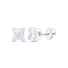 14K White Gold Diamond Stud Earrings 1/6 Cttw - Splendid Jewellery