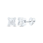 14K White Gold Diamond Stud Earrings 1/6 Cttw - Splendid Jewellery