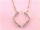 10K Yellow Gold Round Diamond Womens Fashion Pendant Necklace 1/10 Cttw - Splendid Jewellery