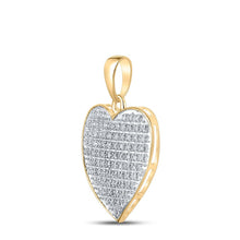 Load image into Gallery viewer, 10K Yellow Gold Round Diamond Womens Heart Pendant 1/4 Cttw - Splendid Jewellery