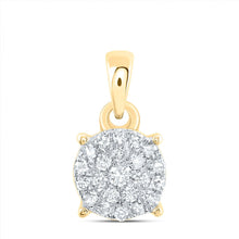 Load image into Gallery viewer, 10K Yellow Gold Round Diamond Pendant 1/6 Cttw - Splendid Jewellery