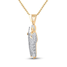Load image into Gallery viewer, 14K Yellow Gold Round Diamond P1p2 Ãst. Judeä Charm Pendant 3/8 Cttw - Splendid Jewellery