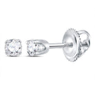14K White Gold Luxury Diamond Stud Earrings with Fine Detail - Splendid Jewellery