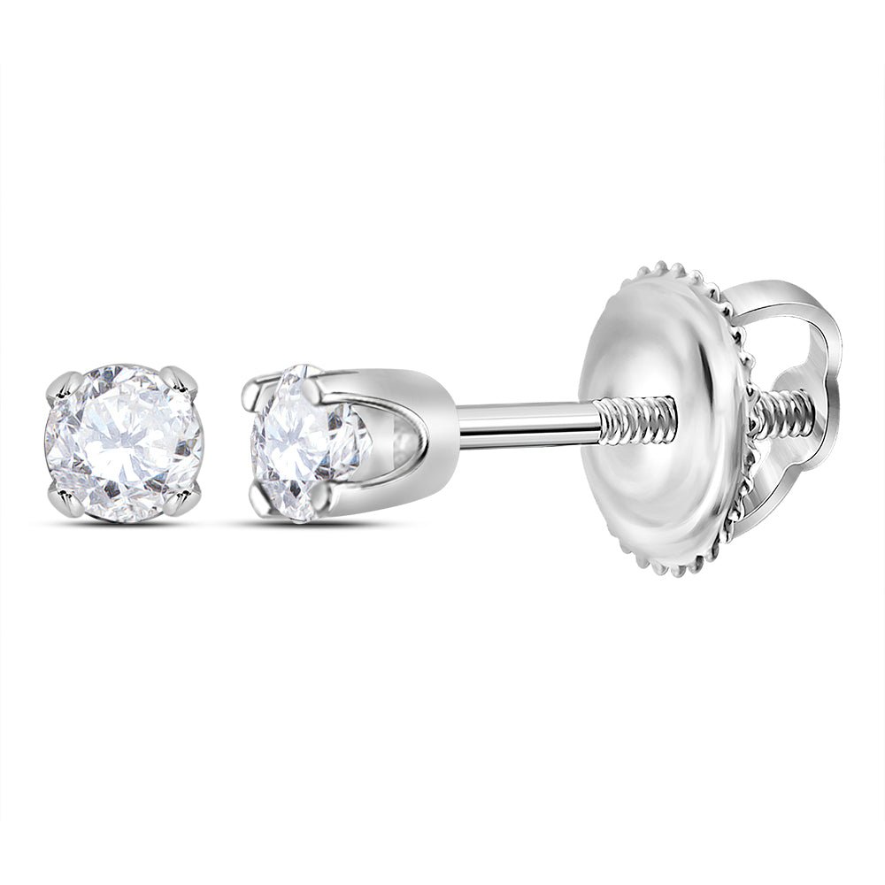 14K White Gold Luxury Diamond Stud Earrings with Fine Detail - Splendid Jewellery