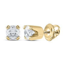 Load image into Gallery viewer, 14K Yellow Gold Elegant Stud Earrings with Diamond for Everyday Wear - Splendid Jewellery