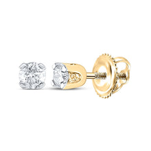 Load image into Gallery viewer, 14K Yellow Gold Modern Diamond Earrings with Elegant Styling - Splendid Jewellery
