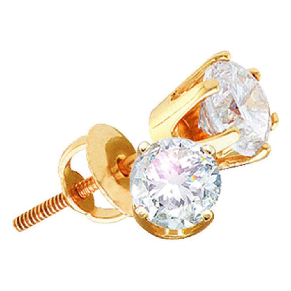 Round Diamond Earrings 2 Cttw - Splendid Jewellery