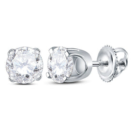 Round Diamond Stud Earrings 7/8 Cttw - Splendid Jewellery