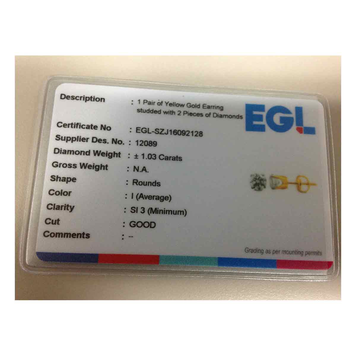 14K Yellow Gold Modern Diamond Earrings with Fine Detail - Splendid Jewellery