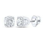 14K White Gold Diamond Earrings for Everyday Wear with Elegant Styling - Splendid Jewellery
