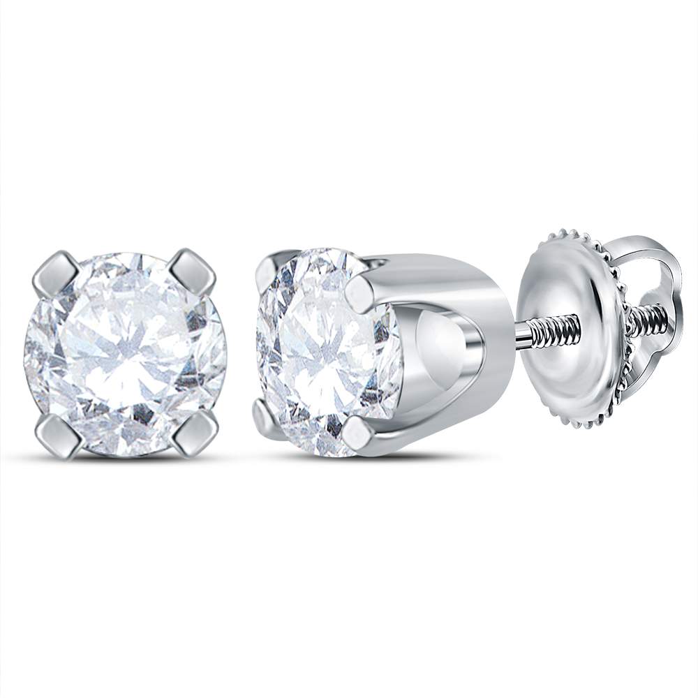 Round Diamond Stud Earrings 1/2 Cttw - Splendid Jewellery