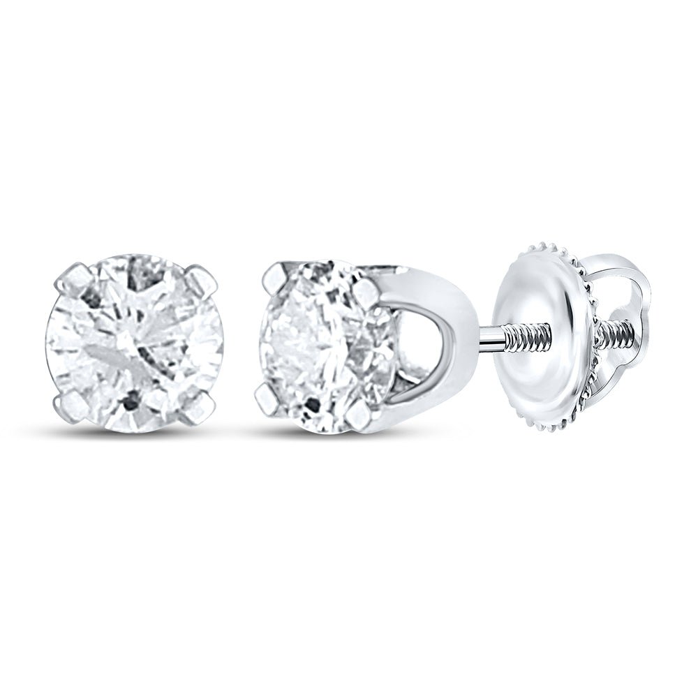 Round Diamond Stud Earrings 1/2 Cttw - Splendid Jewellery