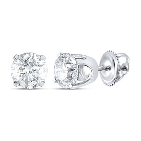 14K White Gold Gift - Ready Diamond Earrings for Everyday Wear - Splendid Jewellery