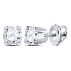 14K White Gold Luxury Diamond Stud Earrings for Everyday Wear - Splendid Jewellery