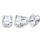 14K White Gold Luxury Diamond Stud Earrings for Everyday Wear - Splendid Jewellery