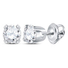 14K White Gold Luxury Diamond Stud Earrings for Everyday Wear - Splendid Jewellery