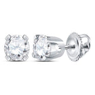 14K White Gold Luxury Diamond Stud Earrings for Everyday Wear - Splendid Jewellery