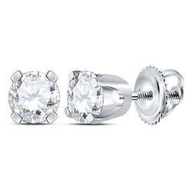 14K White Gold Luxury Diamond Stud Earrings for Everyday Wear - Splendid Jewellery