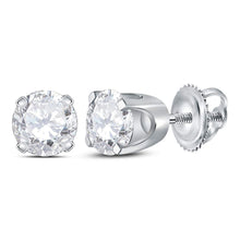 Load image into Gallery viewer, 14K White Gold Diamond Stud Earrings 3/4 Cttw - Splendid Jewellery