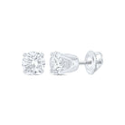 14K White Gold Diamond Stud Earrings 3/4 Cttw - Splendid Jewellery