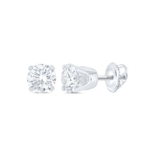Load image into Gallery viewer, 14K White Gold Diamond Stud Earrings 3/4 Cttw - Splendid Jewellery