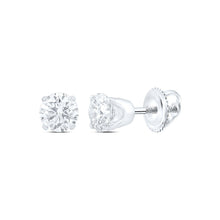 Load image into Gallery viewer, 14K White Gold Elegant Stud Earrings with Diamond with Elegant Styling - Splendid Jewellery