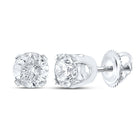 14K White Gold Gift - Ready Diamond Earrings with Elegant Styling - Splendid Jewellery