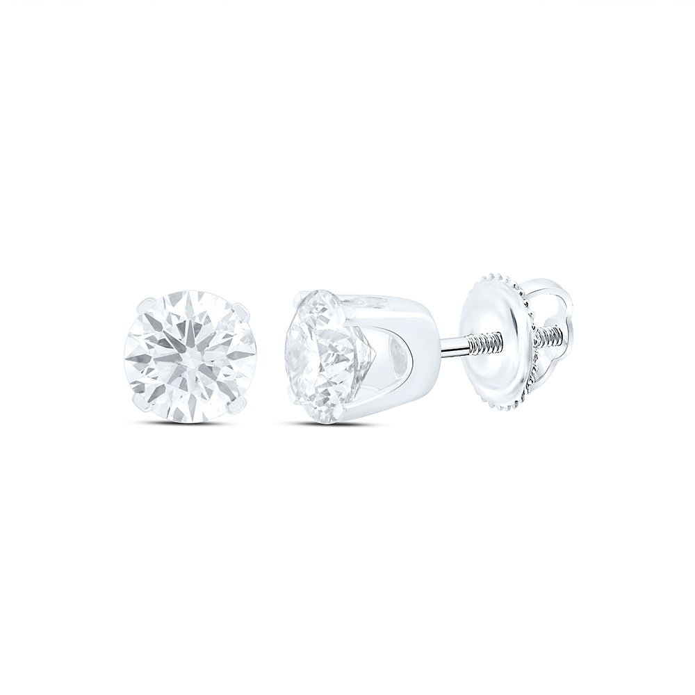 Round Diamond Stud Earrings 1 Cttw Gift Edition - Splendid Jewellery