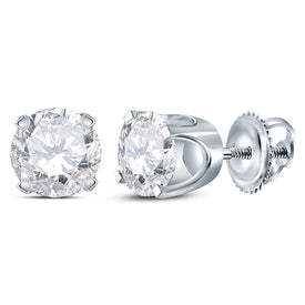 Round Diamond Stud Earrings 1 Cttw Gift Edition - Splendid Jewellery