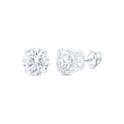 14K White Gold Diamond Stud Earrings 2 Cttw - Splendid Jewellery