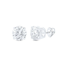 Load image into Gallery viewer, 14K White Gold Diamond Stud Earrings 2 Cttw - Splendid Jewellery