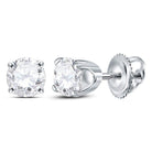14K White Gold Diamond Stud Earrings 5/8 Cttw Gift Edition - Splendid Jewellery