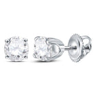 14K White Gold Diamond Stud Earrings 5/8 Cttw Gift Edition - Splendid Jewellery