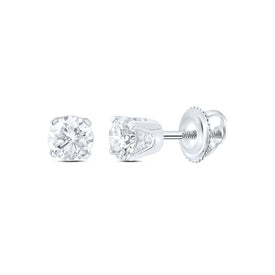 14K White Gold Diamond Stud Earrings 5/8 Cttw Gift Edition - Splendid Jewellery