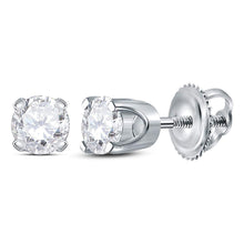 Load image into Gallery viewer, 14K White Gold Diamond Earrings for Everyday Wear with Natural Sparkle - Splendid Jewellery