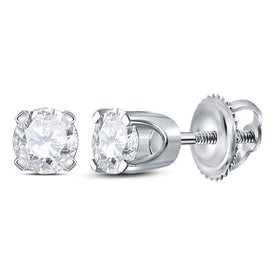 14K White Gold Diamond Earrings for Everyday Wear with Natural Sparkle - Splendid Jewellery