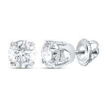 Load image into Gallery viewer, 14K White Gold Diamond Earrings for Everyday Wear with Natural Sparkle - Splendid Jewellery
