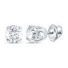 14K White Gold Diamond Earrings for Everyday Wear with Natural Sparkle - Splendid Jewellery