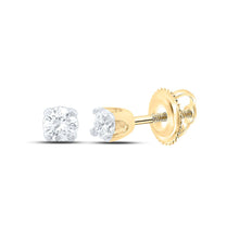 Load image into Gallery viewer, 14K Yellow Gold Diamond Earrings for Everyday Wear for Everyday Wear - Splendid Jewellery