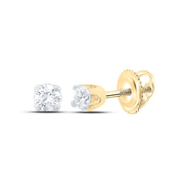 14K Yellow Gold Diamond Earrings for Everyday Wear for Everyday Wear - Splendid Jewellery