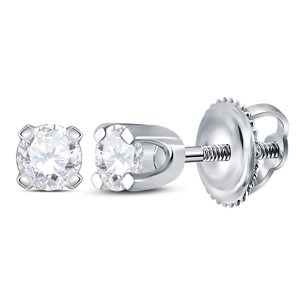 14K White Gold Modern Diamond Earrings Gift Edition - Splendid Jewellery