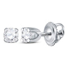 14K White Gold Modern Diamond Earrings Gift Edition - Splendid Jewellery